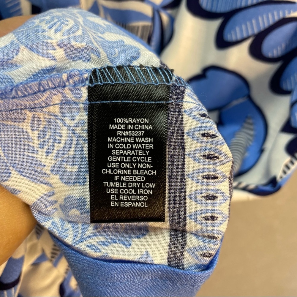 Mlle Gabriel Blue Floral Button Down Dress - Picture 6 of 8